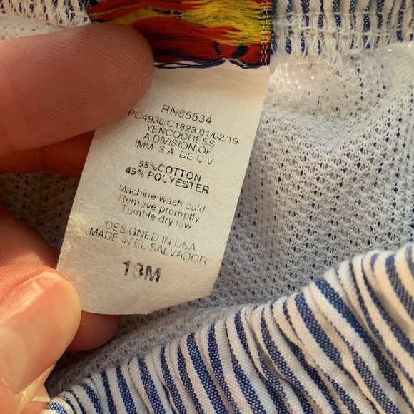 THE BAILEY BOYS Seersucker Infant Boy Swim Trunks with Embroidered Sailboats - Picture 5 of 6